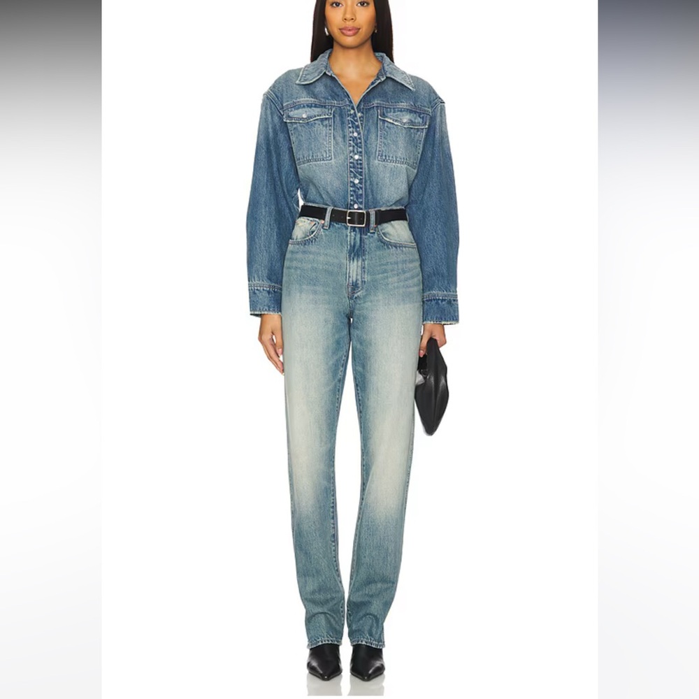 NWT GRLFRND Sara High Waisted Straight Leg Jeans